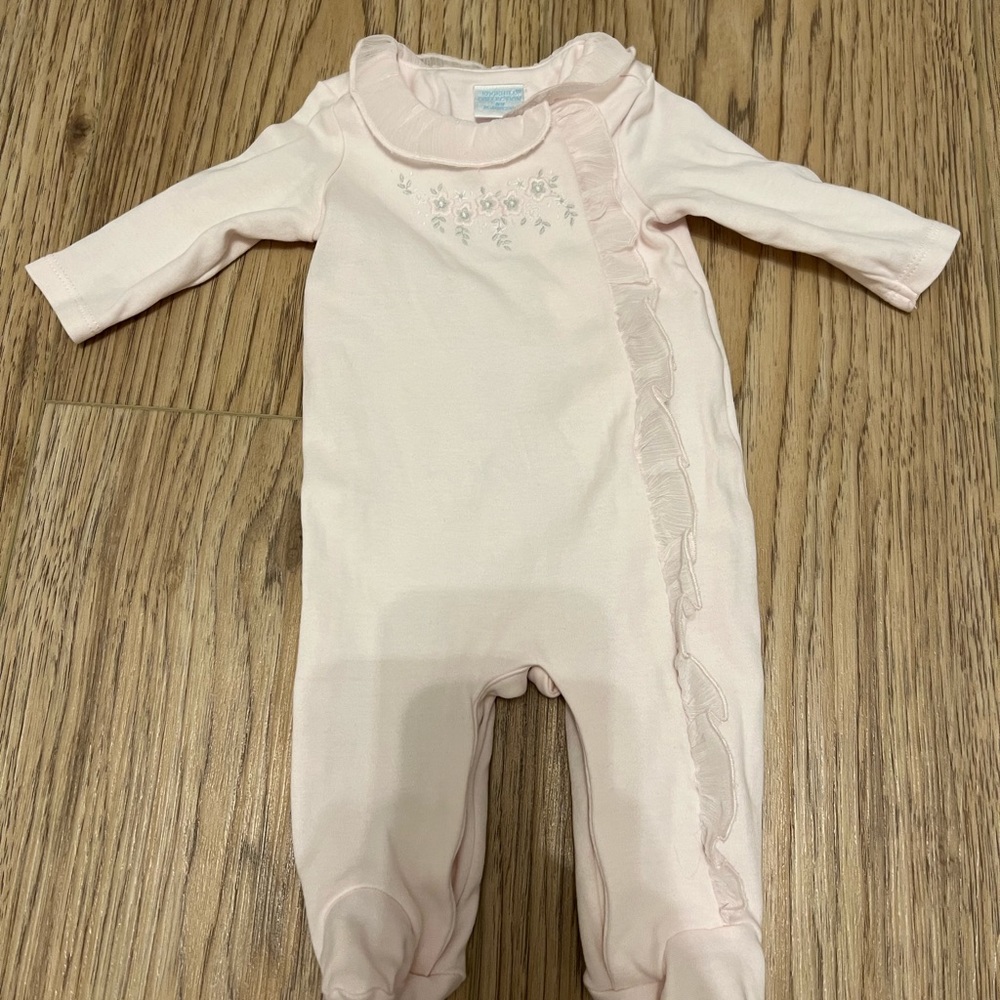 Edgehill Pink Lace Onesie